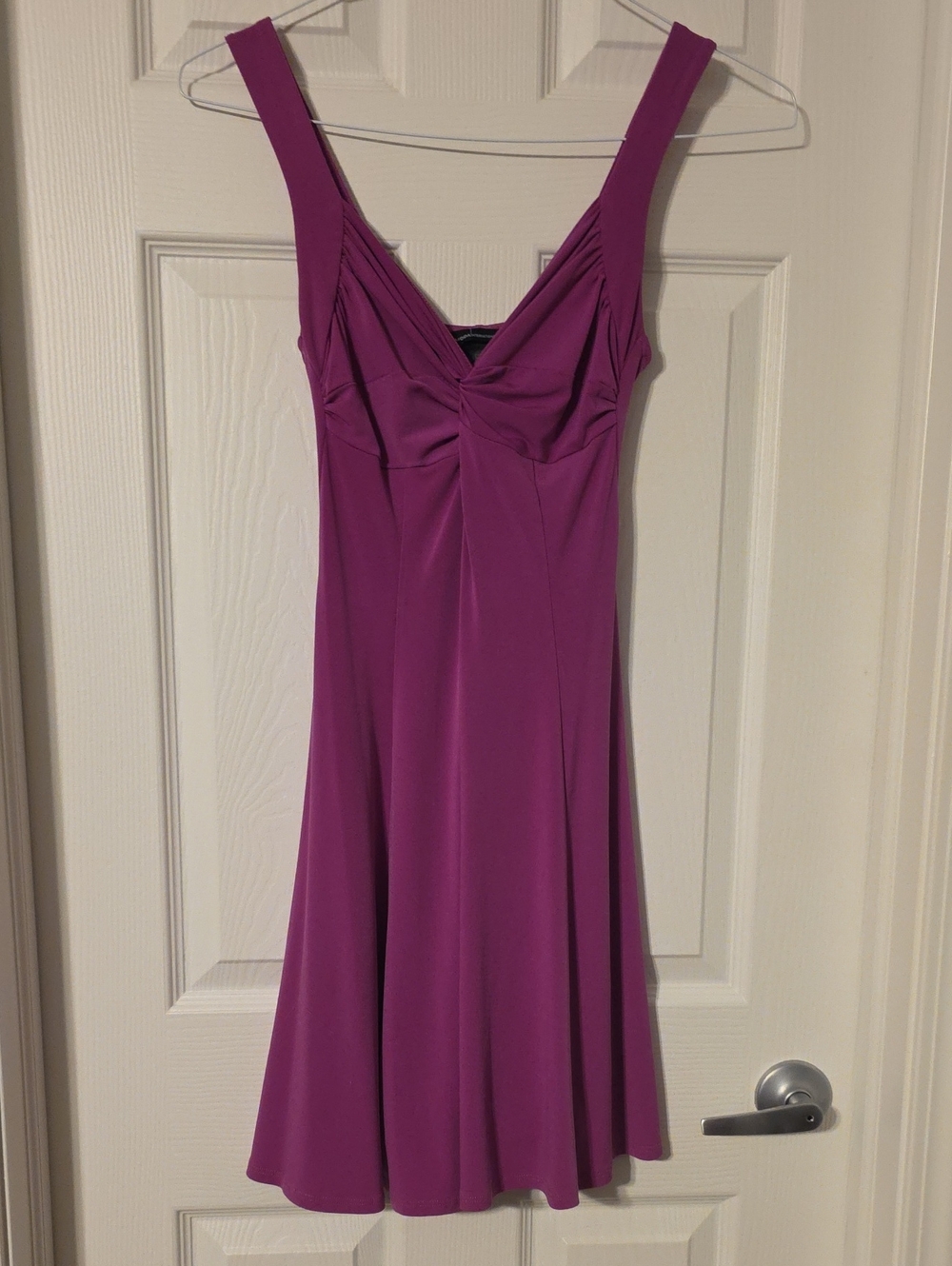 Moda International Fuchsia Twist-Front Midi Dress